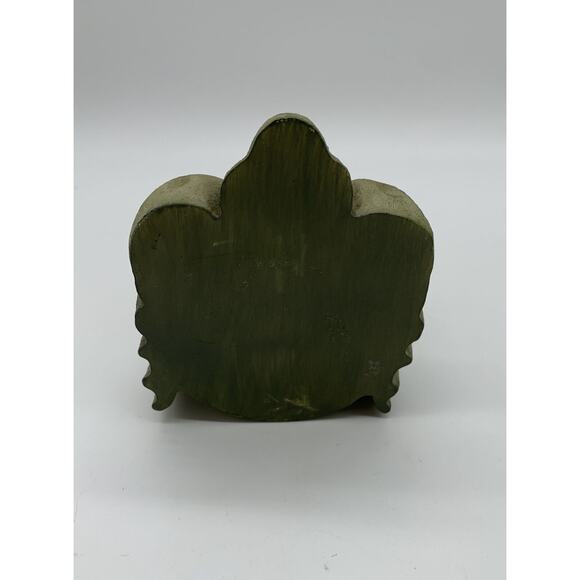 Vintage Ugly Mystical Face Quartz Clock Japan Green Elf Needs Battery Untested - Picture 5 of 5